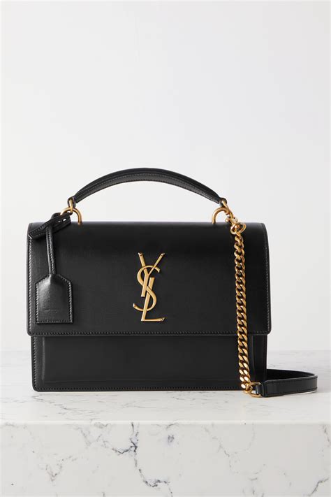 sunset small ysl|medium sunset leather shoulder bag.